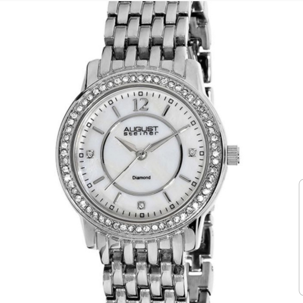 AUGUST STEINER SILVER TONE WOMEN'S WATCH AS8027SS